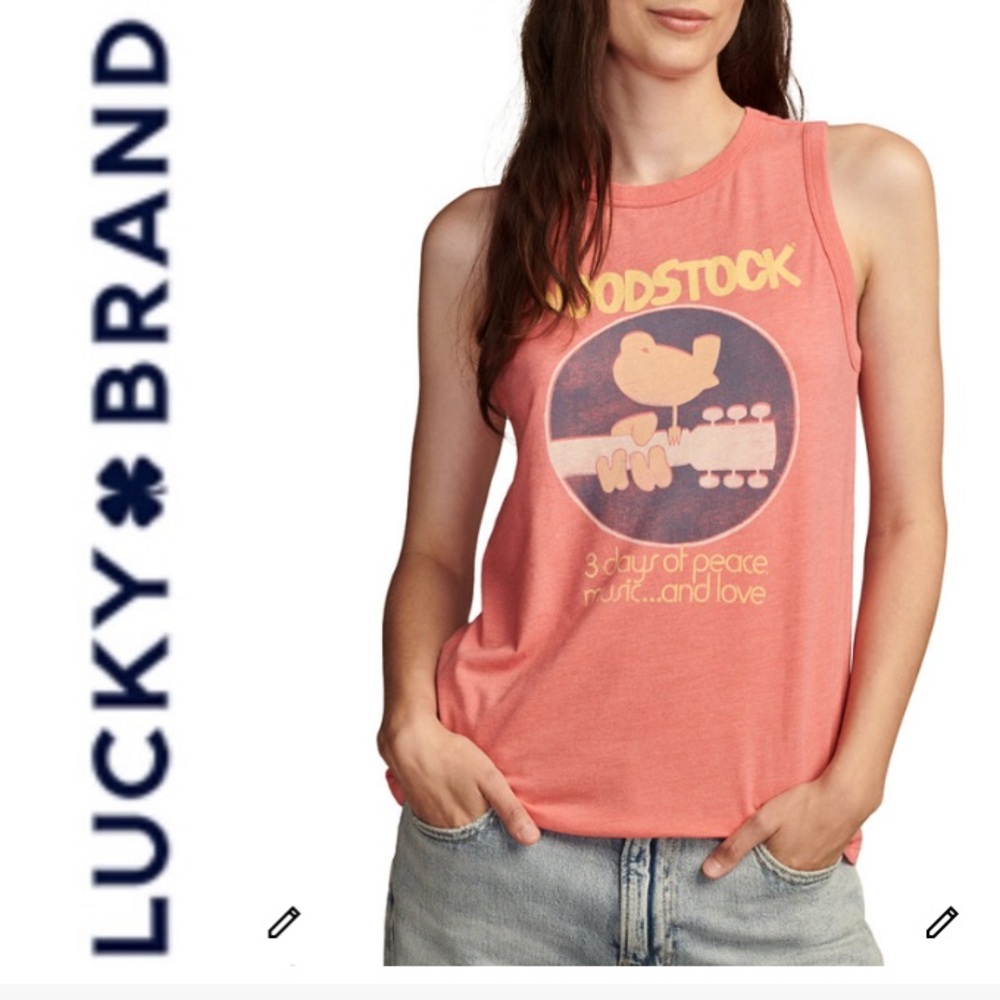 NWT Lucky 🍀 Brand Woodstock Tank